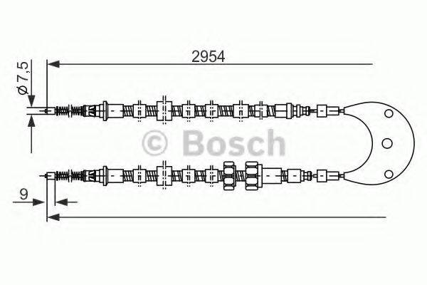 BOSCH BC183 Трос, стоянкова гальмівна система