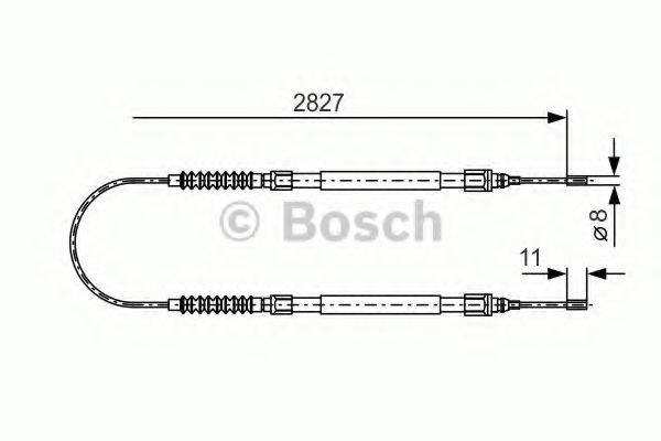 BOSCH BC892 Трос, стоянкова гальмівна система
