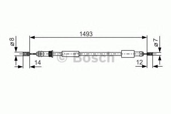 LUCAS ELECTRICAL GCH 1299 Трос, стоянкова гальмівна система