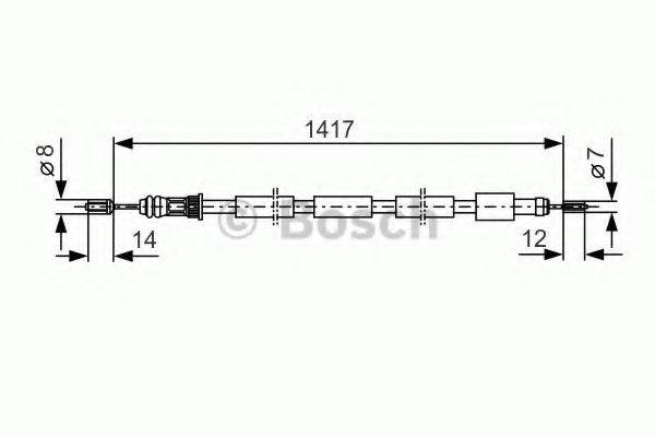 LUCAS ELECTRICAL GCH 1296 Трос, стоянкова гальмівна система