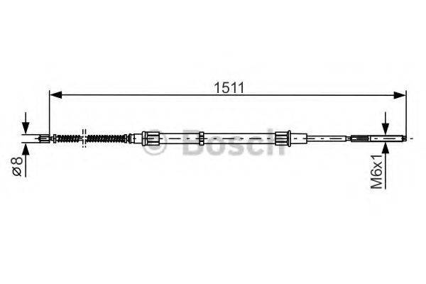 LUCAS ELECTRICAL GCH 2318 Трос, стоянкова гальмівна система
