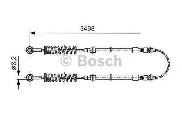 BOSCH BC204 Трос, стоянкова гальмівна система