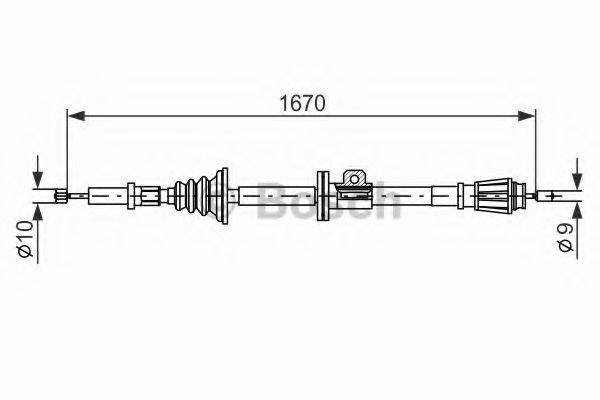 LUCAS ELECTRICAL GCH 2310 Трос, стоянкова гальмівна система