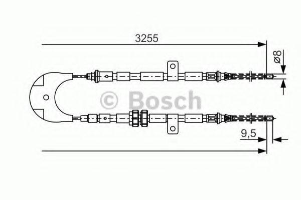 FORD 92FB 2A603 BA Трос, стоянкова гальмівна система
