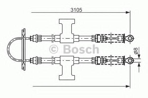 BOSCH BC283 Трос, стоянкова гальмівна система