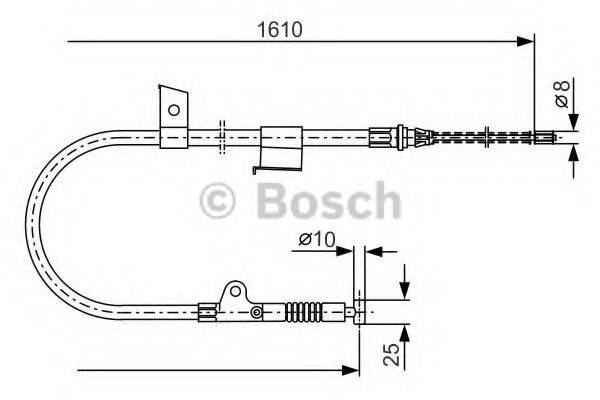 BENDIX 434370B Трос, стоянкова гальмівна система