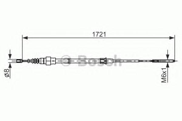 LUCAS ELECTRICAL GCH 2333 Трос, стоянкова гальмівна система