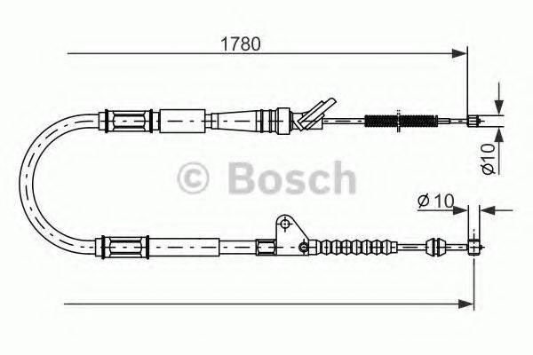 LUCAS ELECTRICAL GCH 2222 Трос, стоянкова гальмівна система