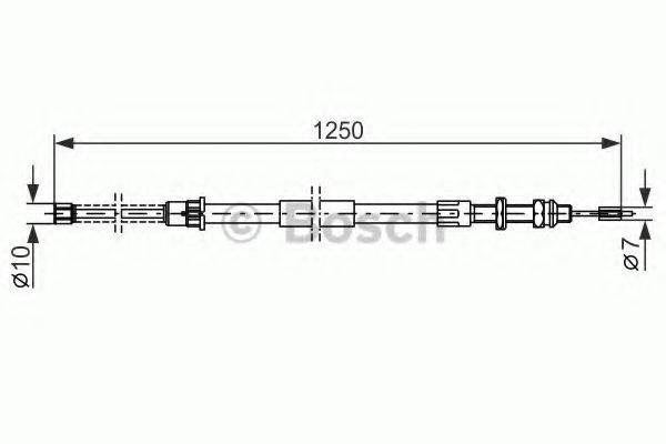 BOSCH BC309 Трос, стоянкова гальмівна система