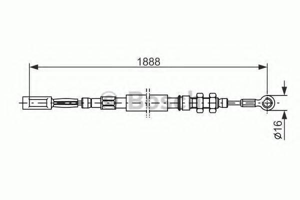 LUCAS ELECTRICAL GCH 1893 Трос, стоянкова гальмівна система