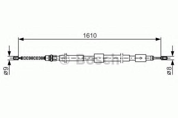 LUCAS ELECTRICAL GCH 2430 Трос, стоянкова гальмівна система