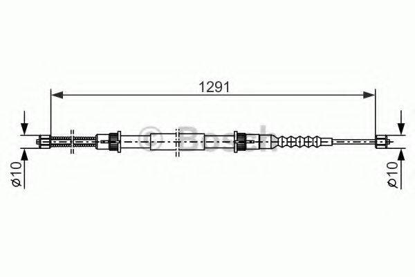 LUCAS ELECTRICAL GCH 1428 Трос, стоянкова гальмівна система