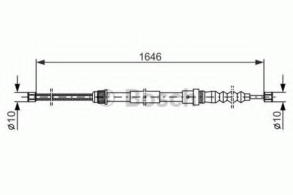 BOSCH BC345 Трос, стоянкова гальмівна система