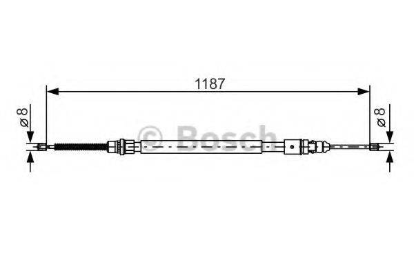 BOSCH BC348 Трос, стоянкова гальмівна система