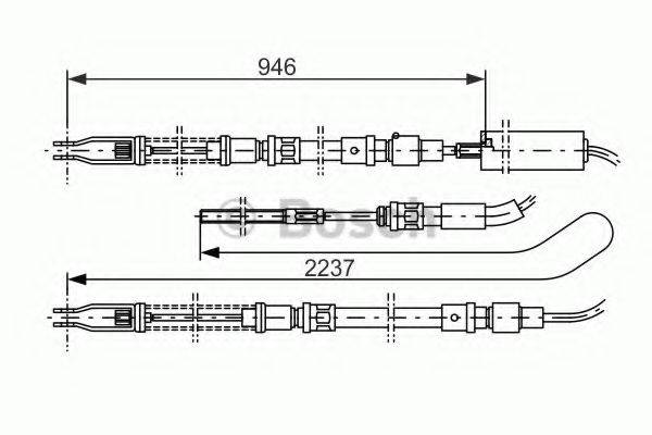 BOSCH BC374 Трос, стоянкова гальмівна система