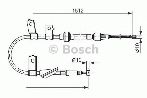 MG GVC 9023 76 Трос, стоянкова гальмівна система