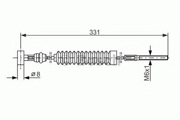 LUCAS ELECTRICAL GCH 2225 Трос, стоянкова гальмівна система