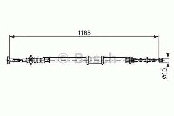 LUCAS ELECTRICAL GCH107 Трос, стоянкова гальмівна система