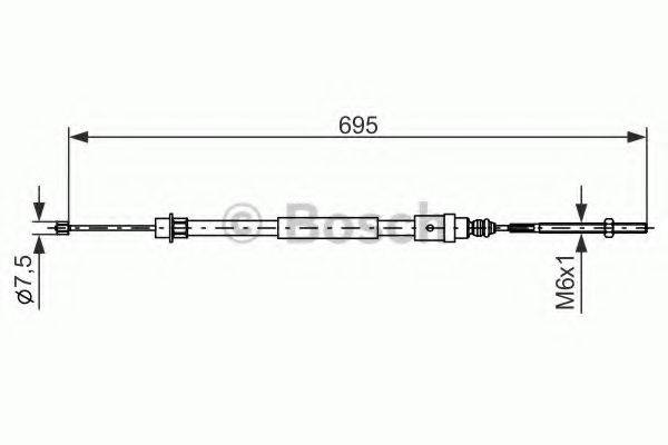 LUCAS ELECTRICAL GCH 1701 Трос, стоянкова гальмівна система