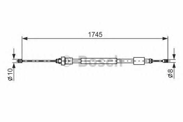 LUCAS ELECTRICAL GCH 1695 Трос, стоянкова гальмівна система