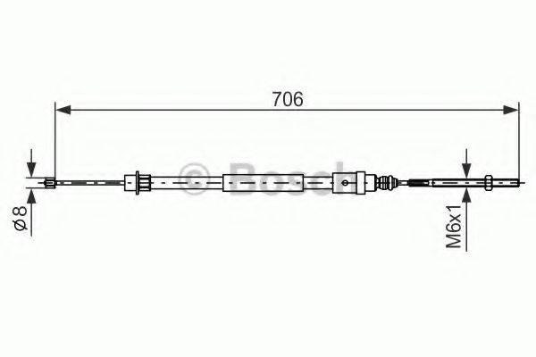 LUCAS ELECTRICAL GCH 1704 Трос, стоянкова гальмівна система