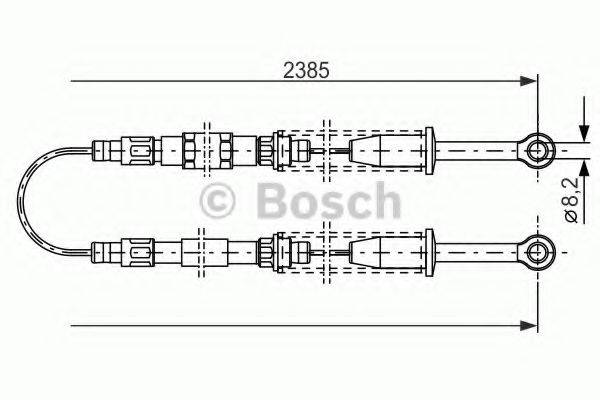 LUCAS ELECTRICAL GCH 1848 Трос, стоянкова гальмівна система