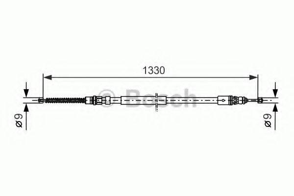 PEX 4.1681 Трос, стоянкова гальмівна система