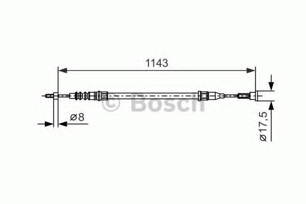 BOSCH BC531 Трос, стоянкова гальмівна система