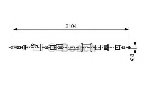BOSCH BC544 Трос, стоянкова гальмівна система