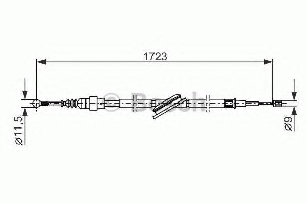 LUCAS ELECTRICAL GCH 2633 Трос, стоянкова гальмівна система