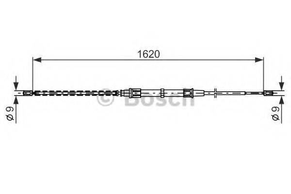 LUCAS ELECTRICAL GCH3025 Трос, стоянкова гальмівна система