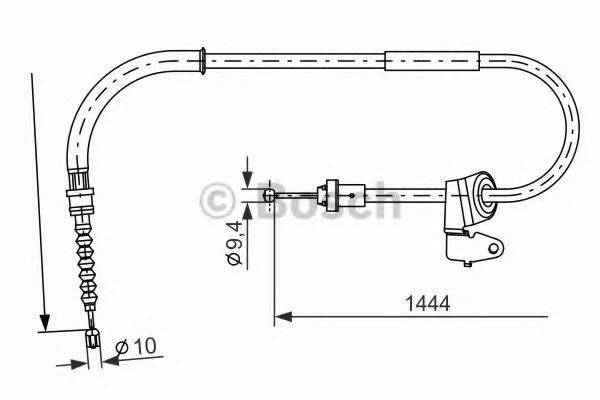 LUCAS ELECTRICAL GCH 2636 Трос, стоянкова гальмівна система