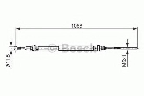 LUCAS ELECTRICAL GCH3012 Трос, стоянкова гальмівна система