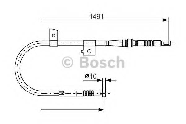 LUCAS ELECTRICAL GCH 2381 Трос, стоянкова гальмівна система