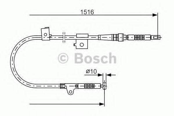 LUCAS ELECTRICAL GCH 2382 Трос, стоянкова гальмівна система