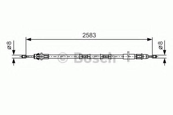 VAUXHALL 10405685 Трос, стоянкова гальмівна система