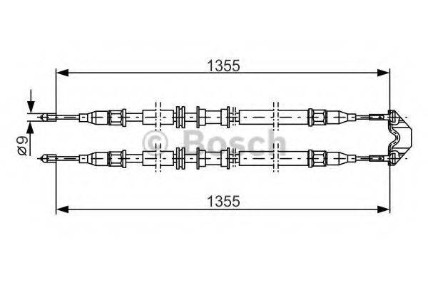 BENDIX 433014B Трос, стоянкова гальмівна система