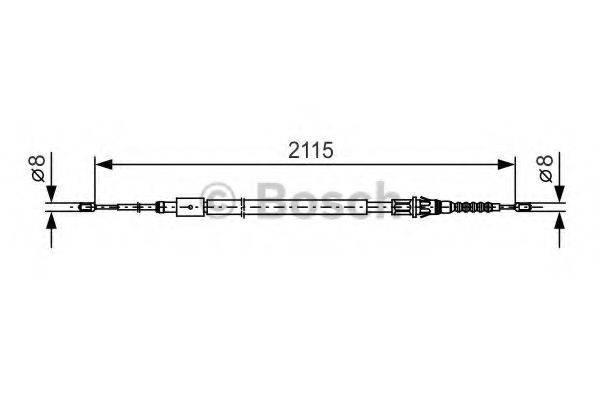 LUCAS ELECTRICAL GCH 2571 Трос, стоянкова гальмівна система