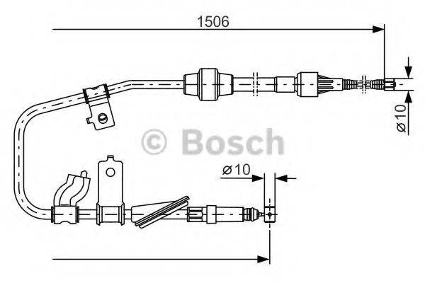 LUCAS ELECTRICAL GCH 1946 Трос, стоянкова гальмівна система