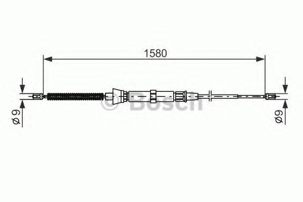 BOSCH BC654 Трос, стоянкова гальмівна система