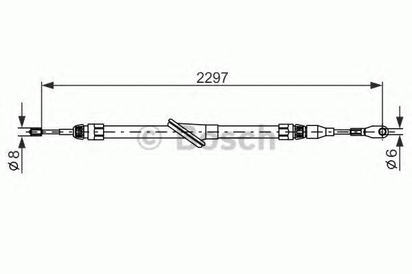 BOSCH BC659 Трос, стоянкова гальмівна система