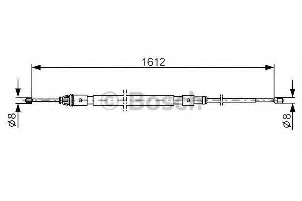 LUCAS ELECTRICAL GCH 2539 Трос, стоянкова гальмівна система
