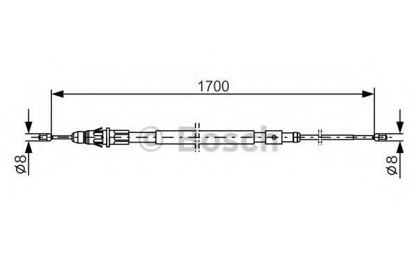 BOSCH BC708 Трос, стоянкова гальмівна система