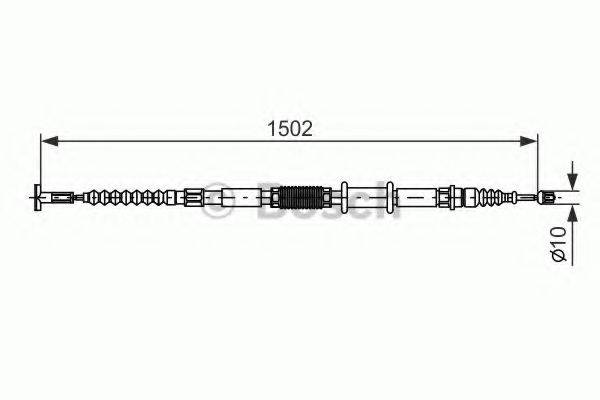LUCAS ELECTRICAL GCH 1872 Трос, стоянкова гальмівна система