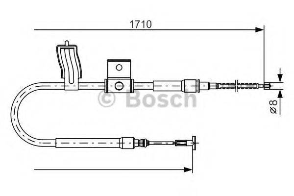 BOSCH BC714 Трос, стоянкова гальмівна система