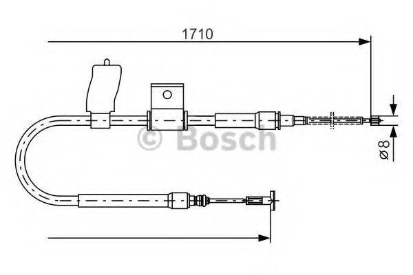 BOSCH BC715 Трос, стоянкова гальмівна система