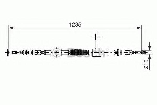 LUCAS ELECTRICAL GCH 2583 Трос, стоянкова гальмівна система