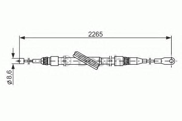 BOSCH BC724 Трос, стоянкова гальмівна система