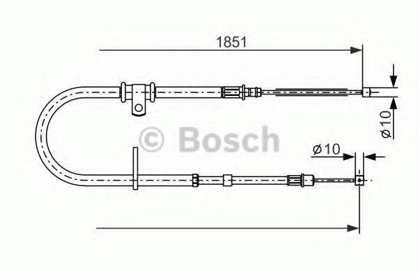 PEX 41588 Трос, стоянкова гальмівна система