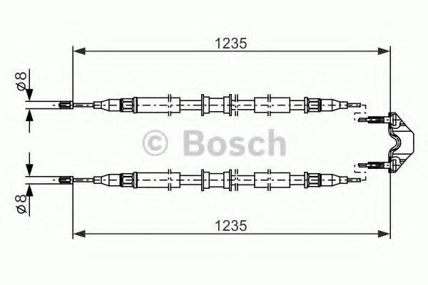 VAUXHALL 9225541 Трос, стоянкова гальмівна система